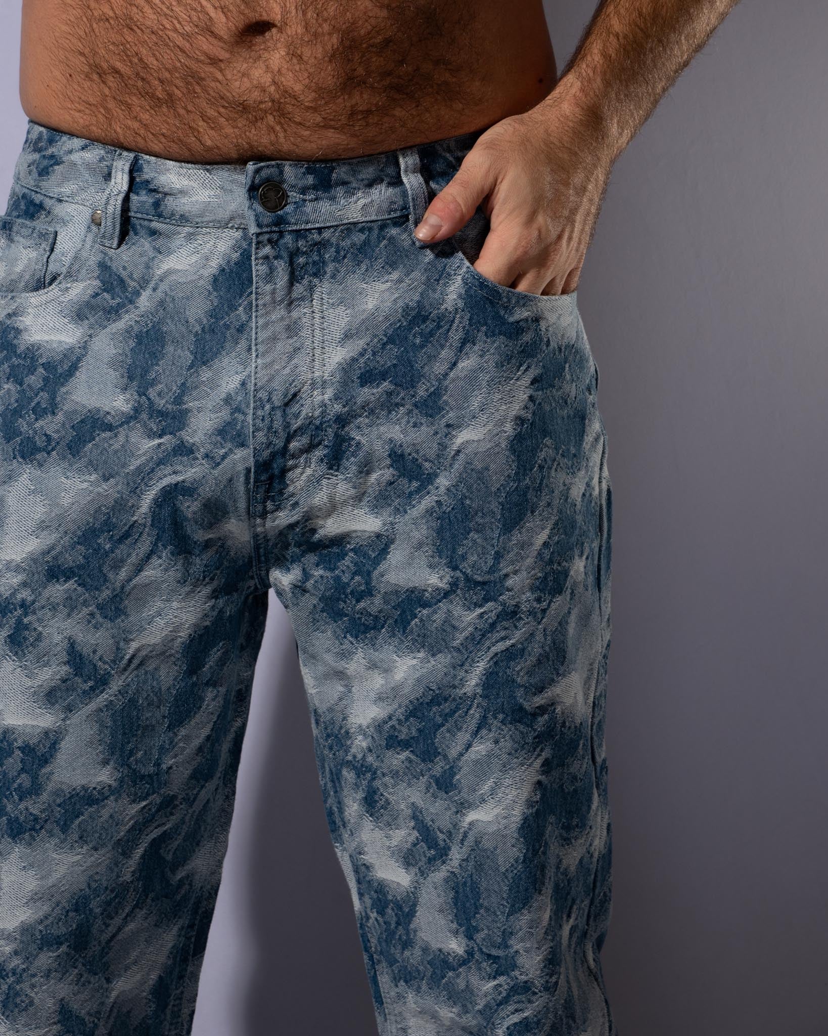 Camo Baggy Denim - Jacquared