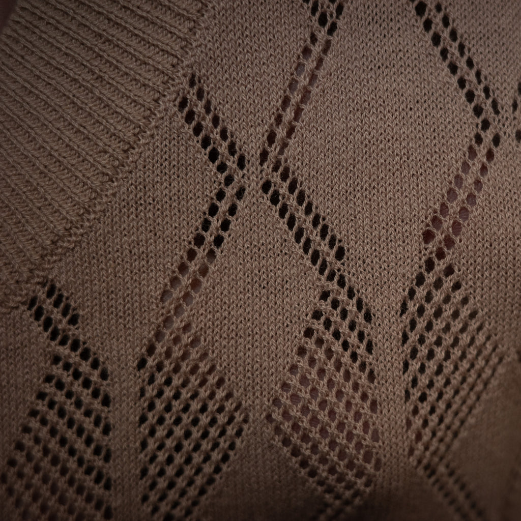 Diamond Pointelle Knitted Vest
