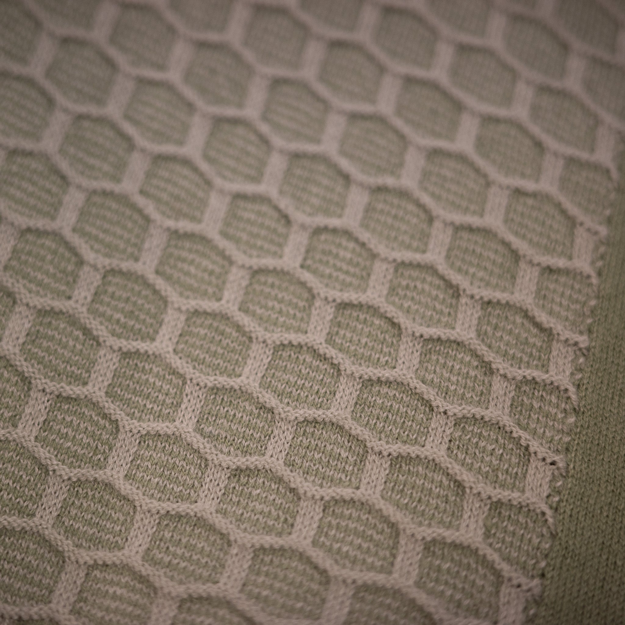 Honeycomb Textured Button Down Knit Shirt