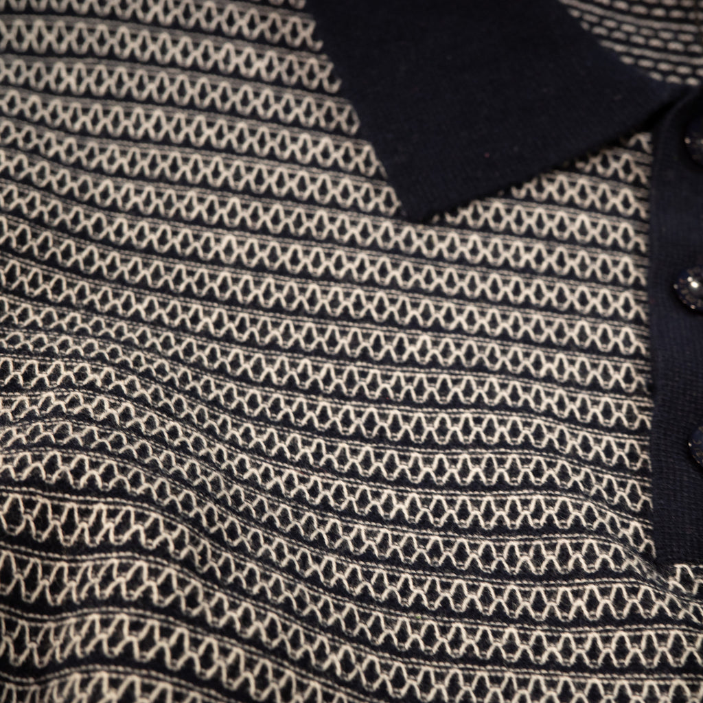 Two Tone Textured Cotton Polo
