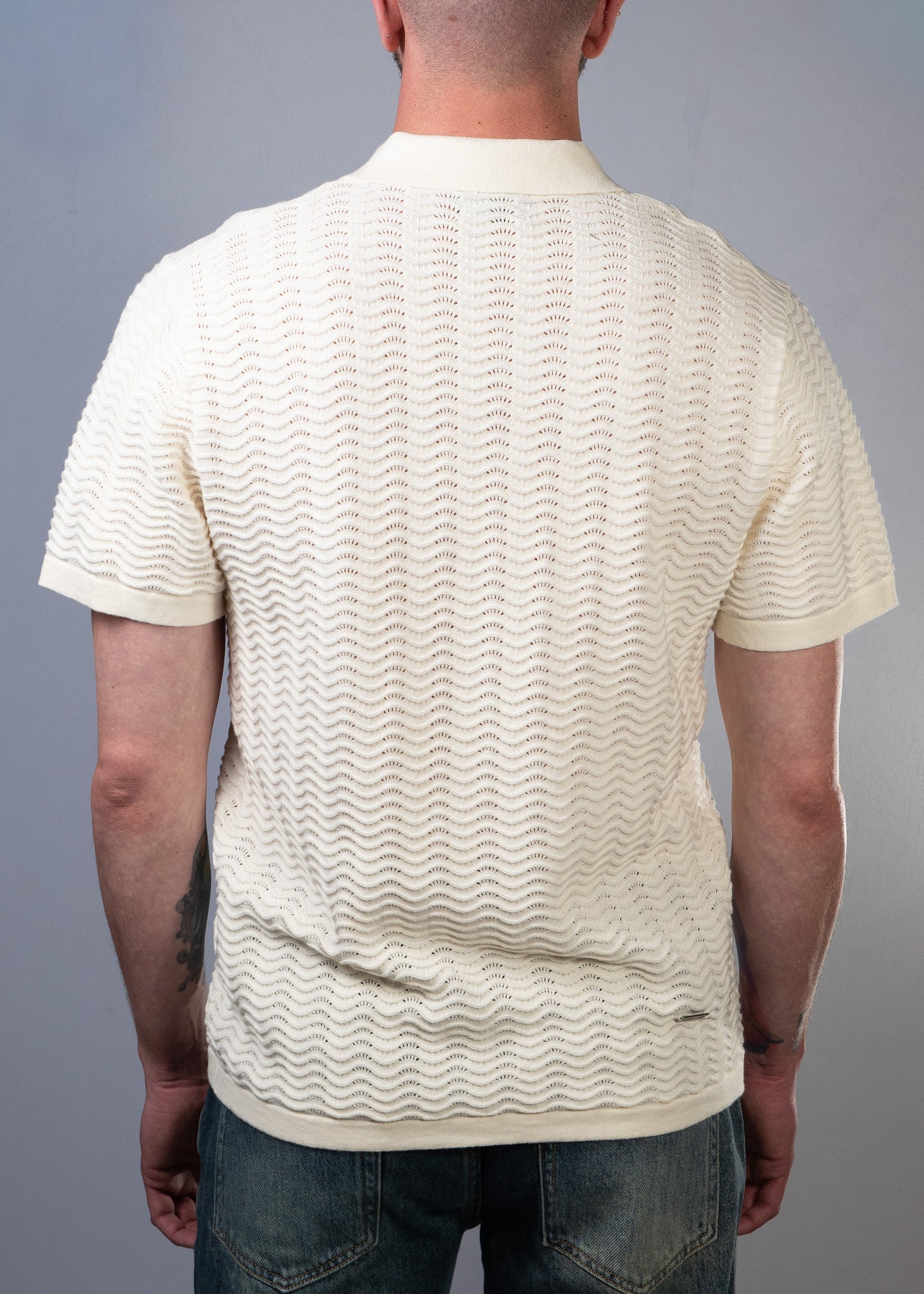 SS26 Wave Knit Polo