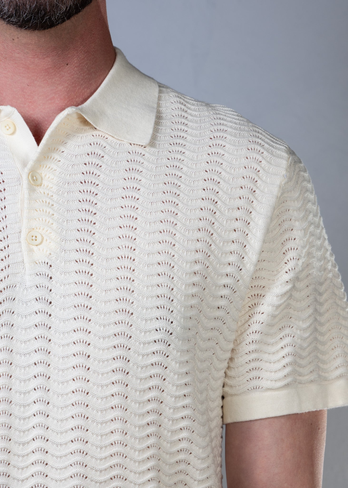 SS26 Wave Knit Polo