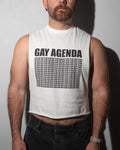 Gay Agenda Cropped Shredder Tee White