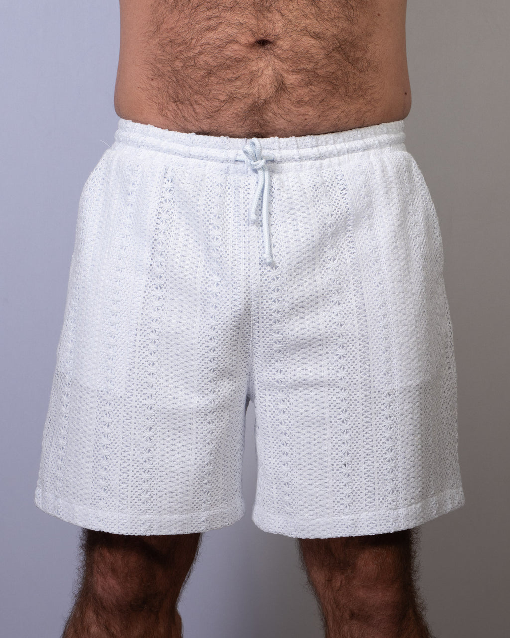 SS26 Crochet Shorts Baby Blue