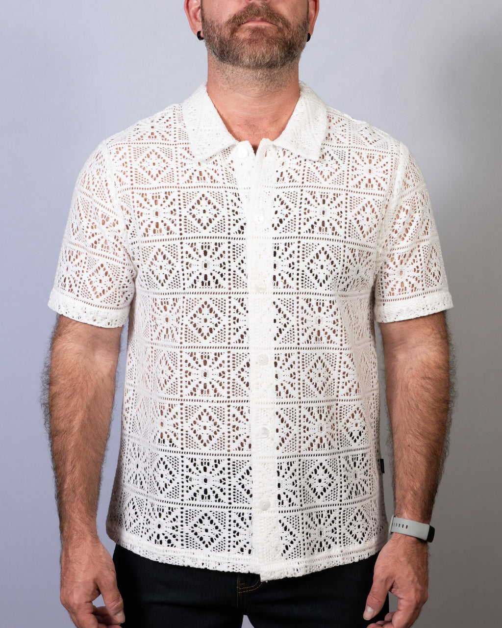 SS26 Lace Shirt White