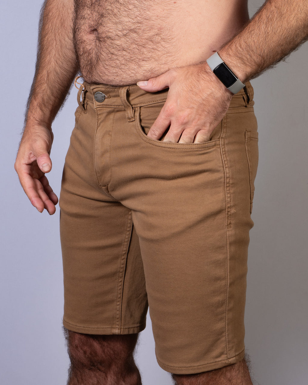 Blizzard Jogg Denim Shorts Mushroom