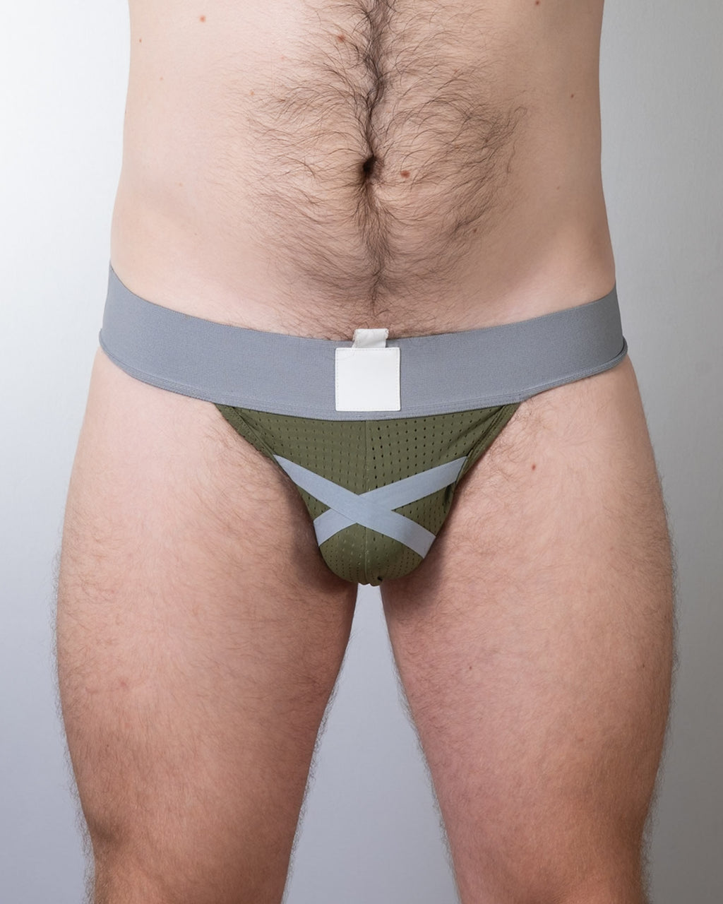 Sneaker Inspired Mesh Jock Dark Green