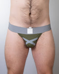 Sneaker Inspired Mesh Jock Dark Green