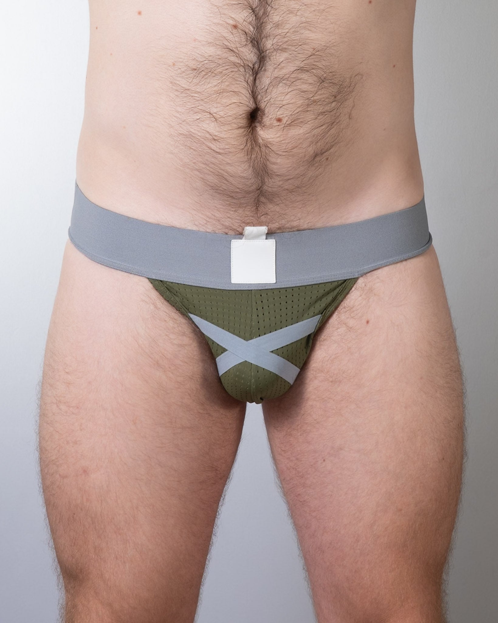 Sneaker Inspired Mesh Jock Dark Green