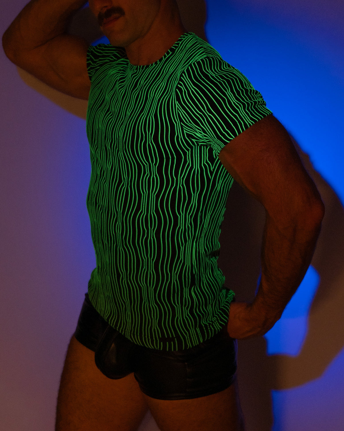 M2615 Casual T-Shirt-Blacklight Reactive