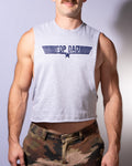 Top Dad Cropped Shredder Tee Sport Grey Blue