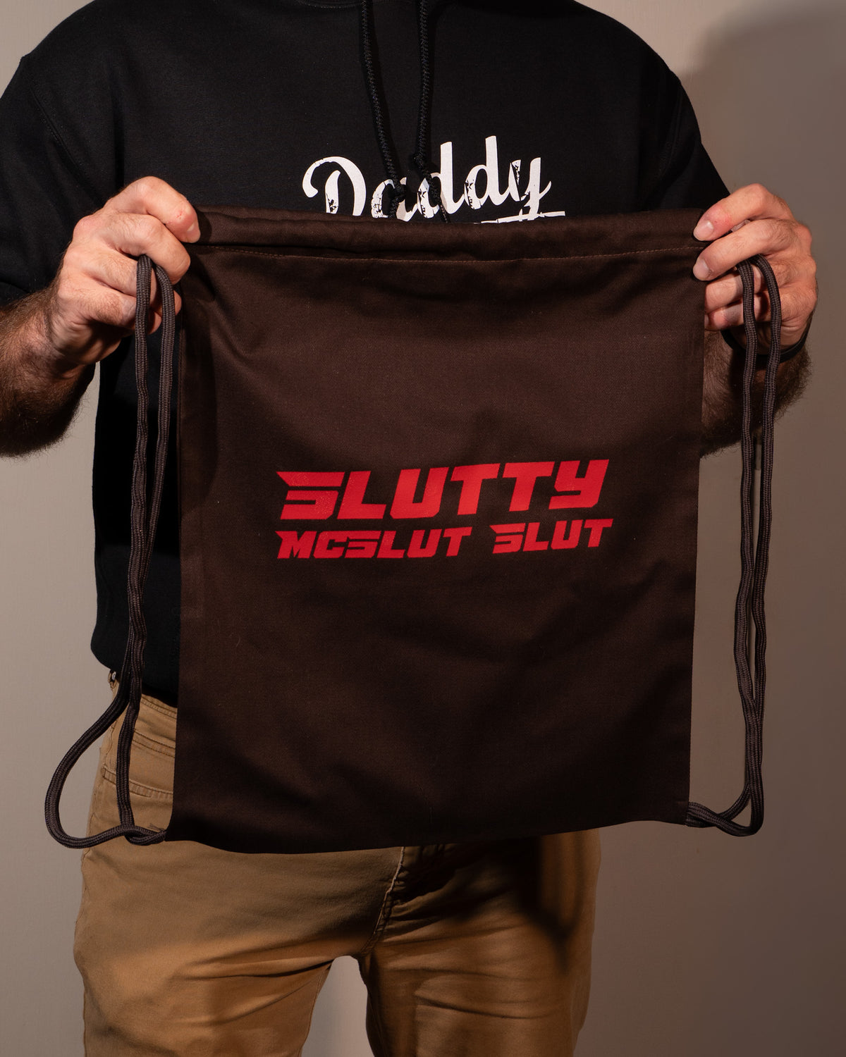 Slutty McSlut Slut Draw String Bags Brown O S