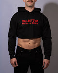 Slutty McSlut Slut Cropped Hoodie Black