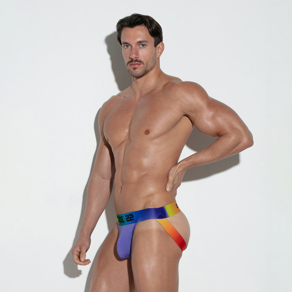 Pride Mesh Jock Strap Purple