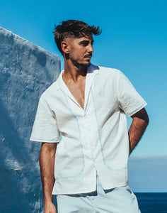 Santorini Linen Shirt Off White