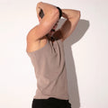 Code 22 Essential Rib Tank Top Taupe