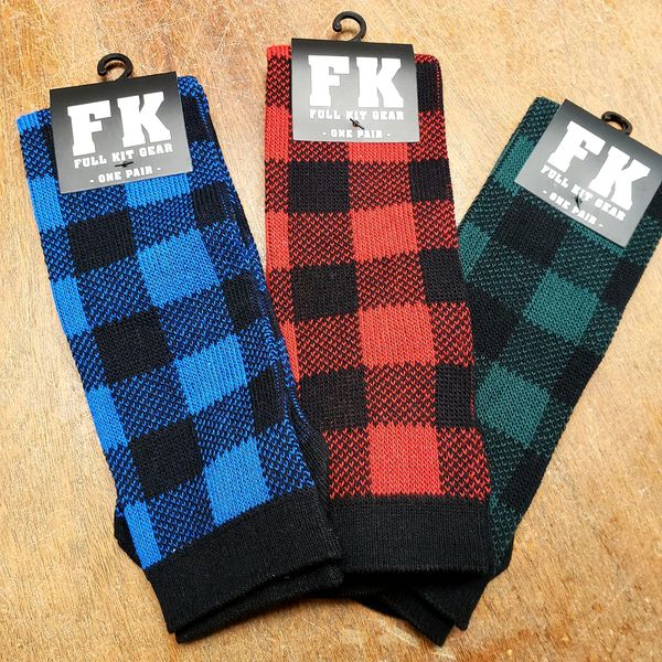 FK SPORT PLAID HIGH CALF SOCK