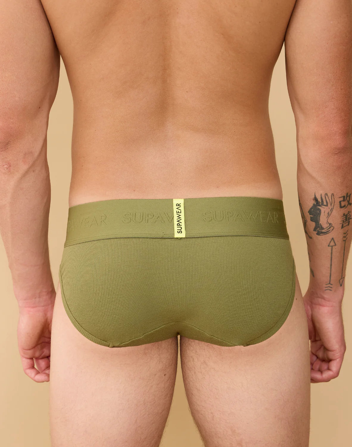 Ribbed Brief - Black or Green