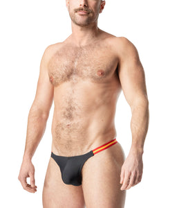 Contender Swim Thong Black Red