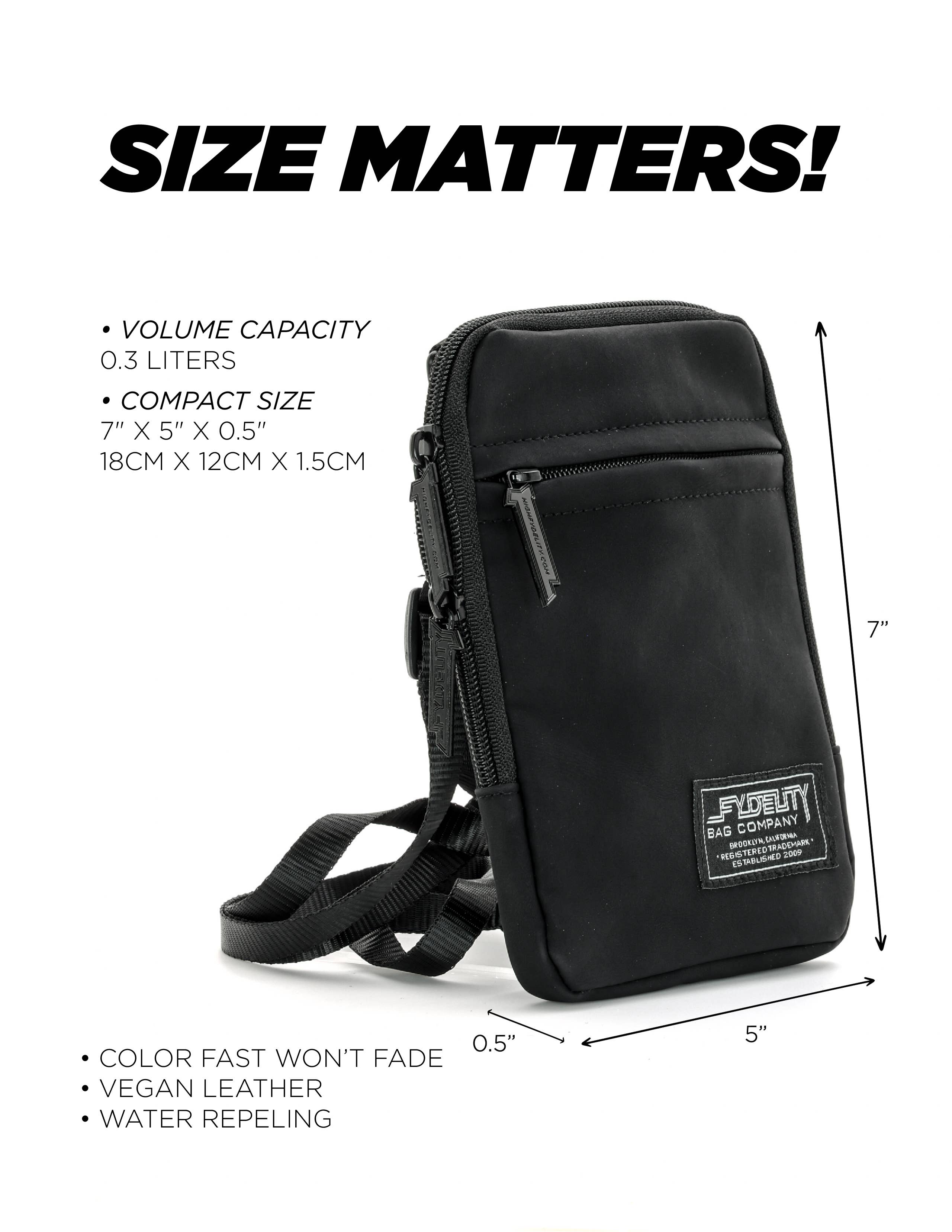 88701: Crossbody Slim Shady Bag | Vegan Black