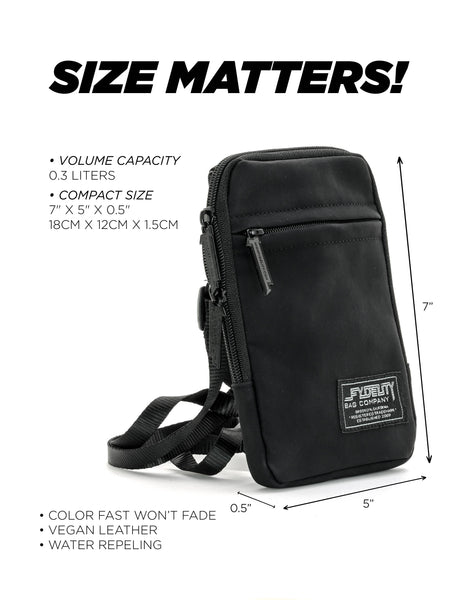 88701: Crossbody Slim Shady Bag | Vegan Black