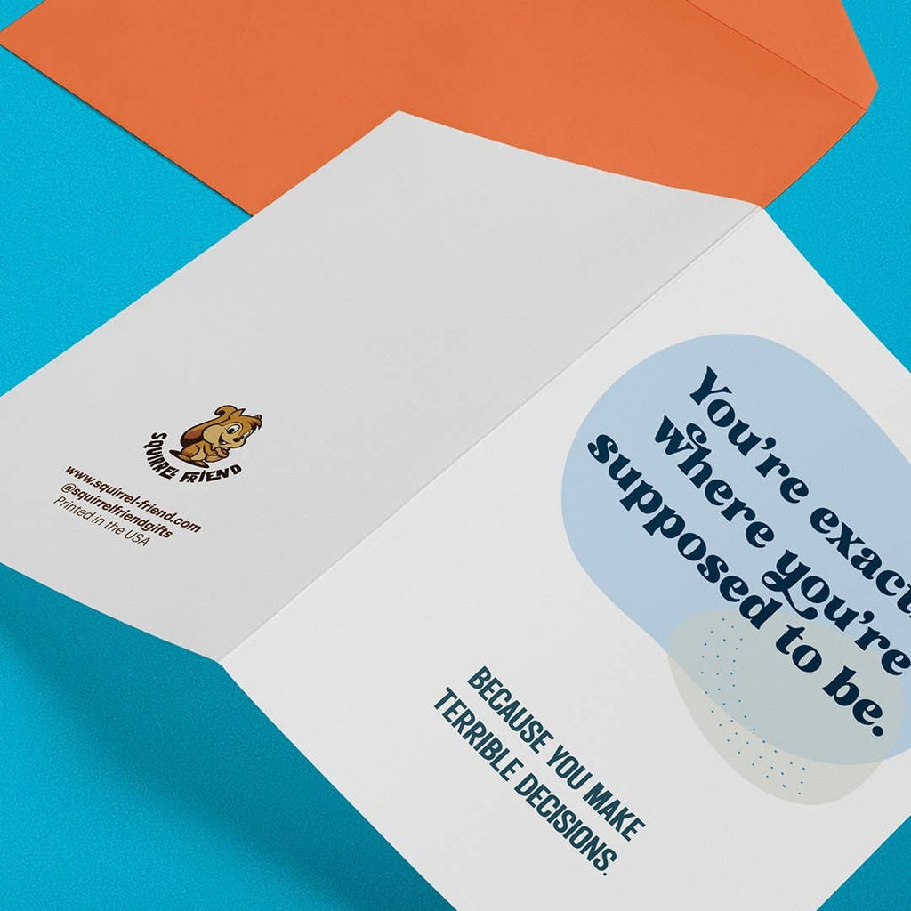Terrible Decisions Funny Irreverent Adult Birthday Card