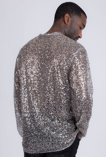 Sequin Long Sleeve Shirt