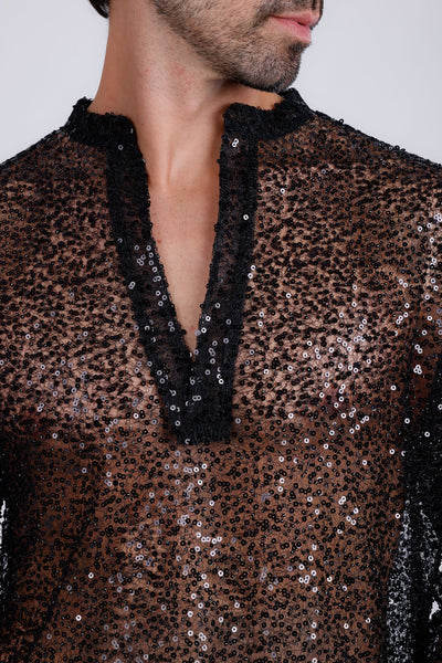 Sequin Long Sleeve Shirt
