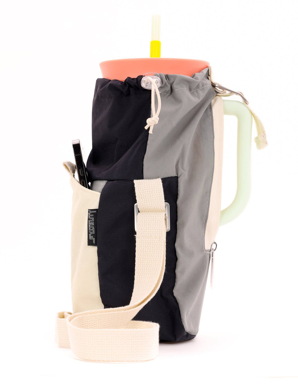 Black Crossbody Water Bottle Bag | 40oz Tumbler Carrier