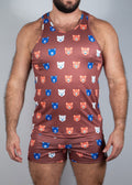 Bear Face Tank Brown