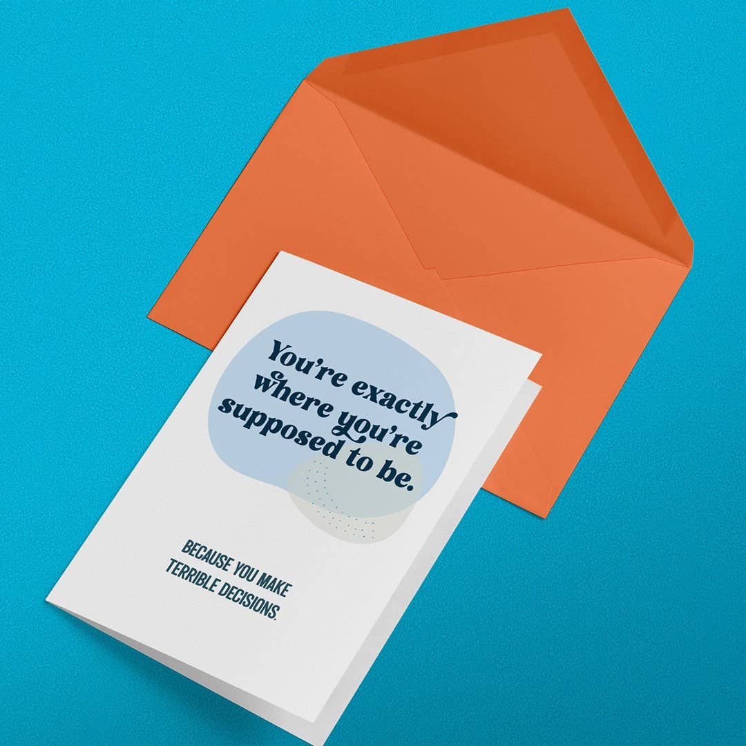 Terrible Decisions Funny Irreverent Adult Birthday Card