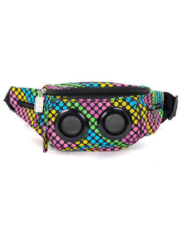 FI-HI Bluetooth Speaker Bum Bag | Neon Dots Multi