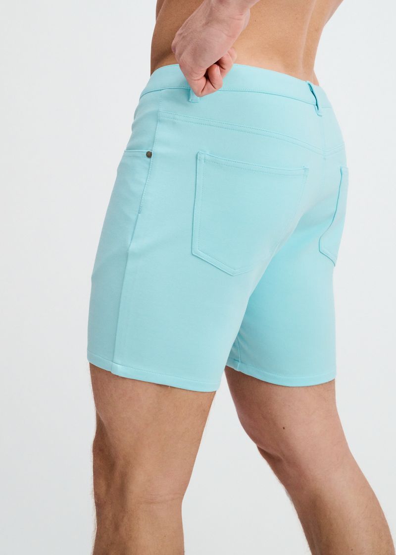 5" Stretch Knit Jean Short - Mirage
