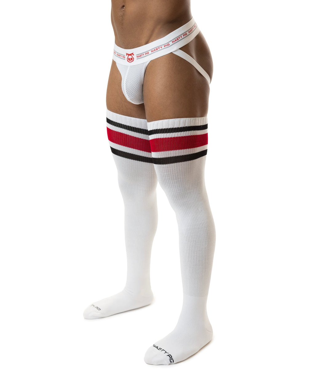 Hook'd Up Thigh High Sock - White White