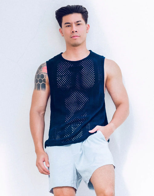 AMALFI Tank Top Navy