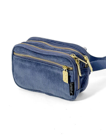 Fanny Pack | Lula | Corduroy Slate Blue Blue