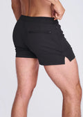 Solid Seersucker Swim Shorts Black