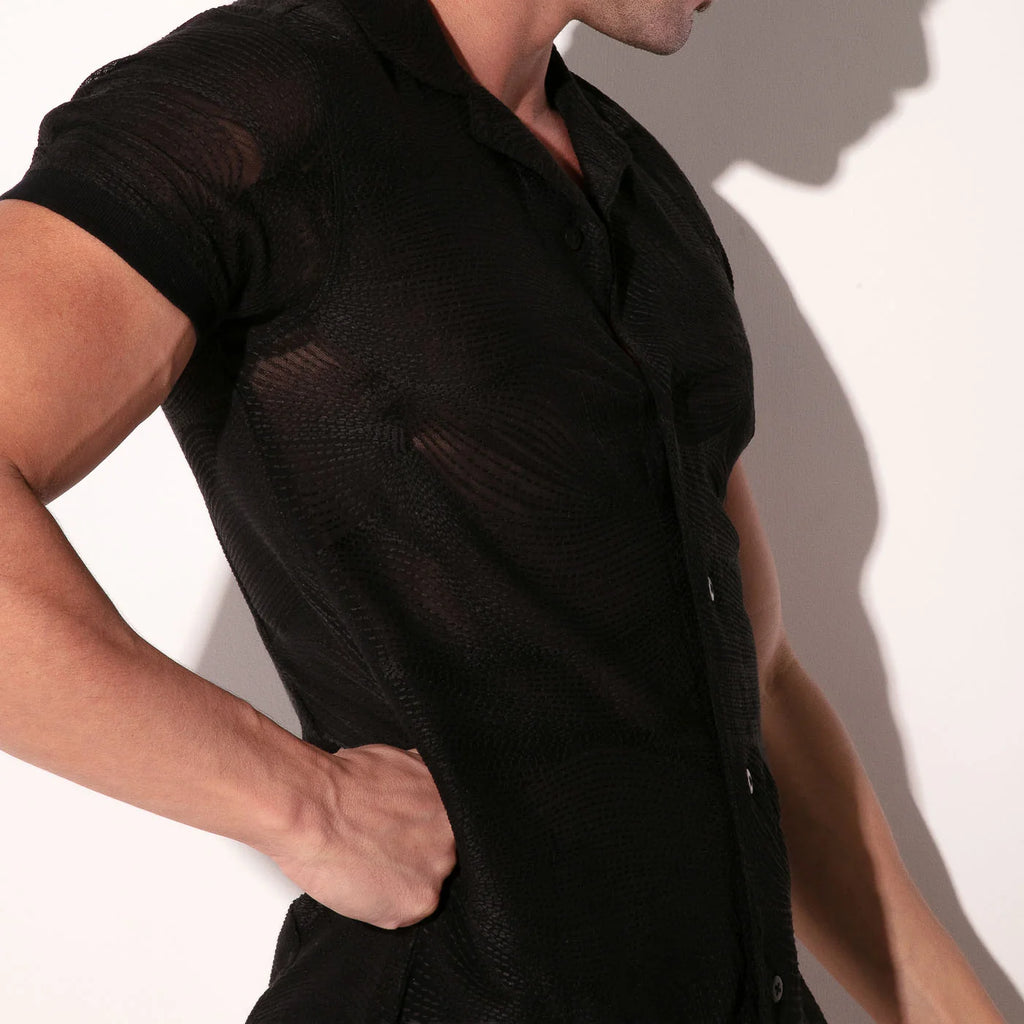 Eclipse Embroidered Shirt Black