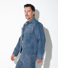 Metallic Denim Jacket Silver Denim