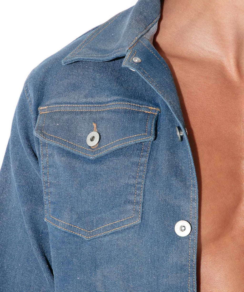 Metallic Denim Jacket