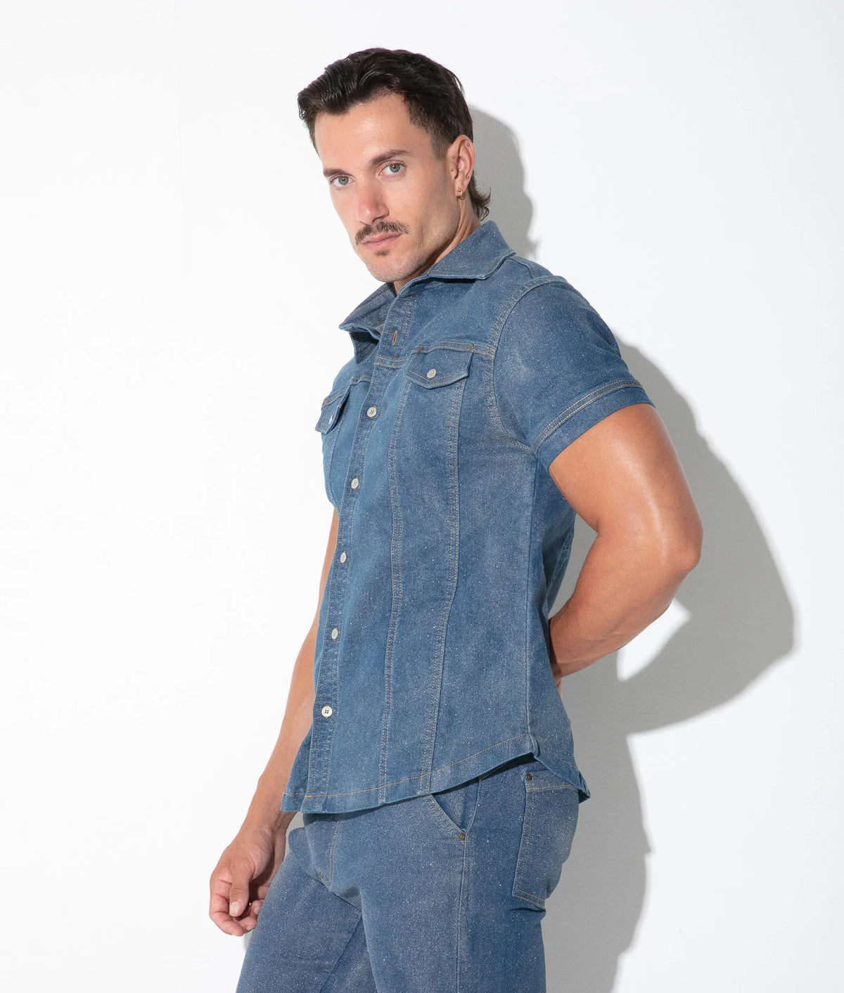 Metallic Denim Shirt