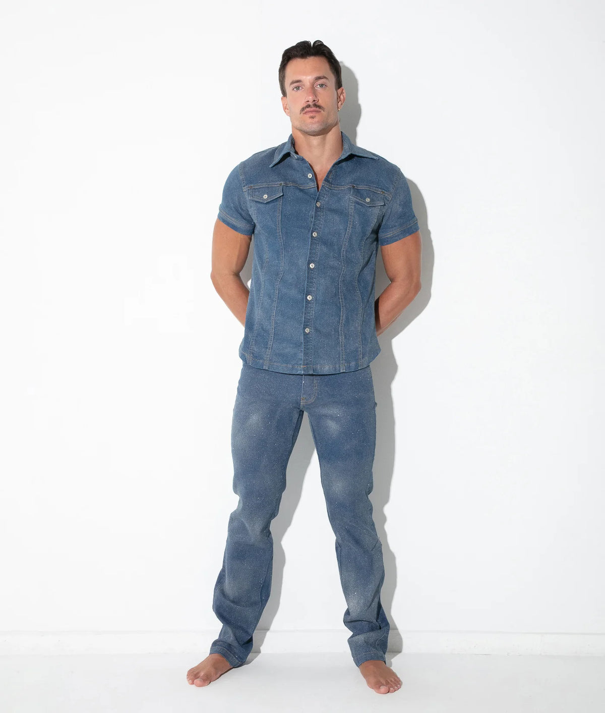 Metallic Denim Shirt