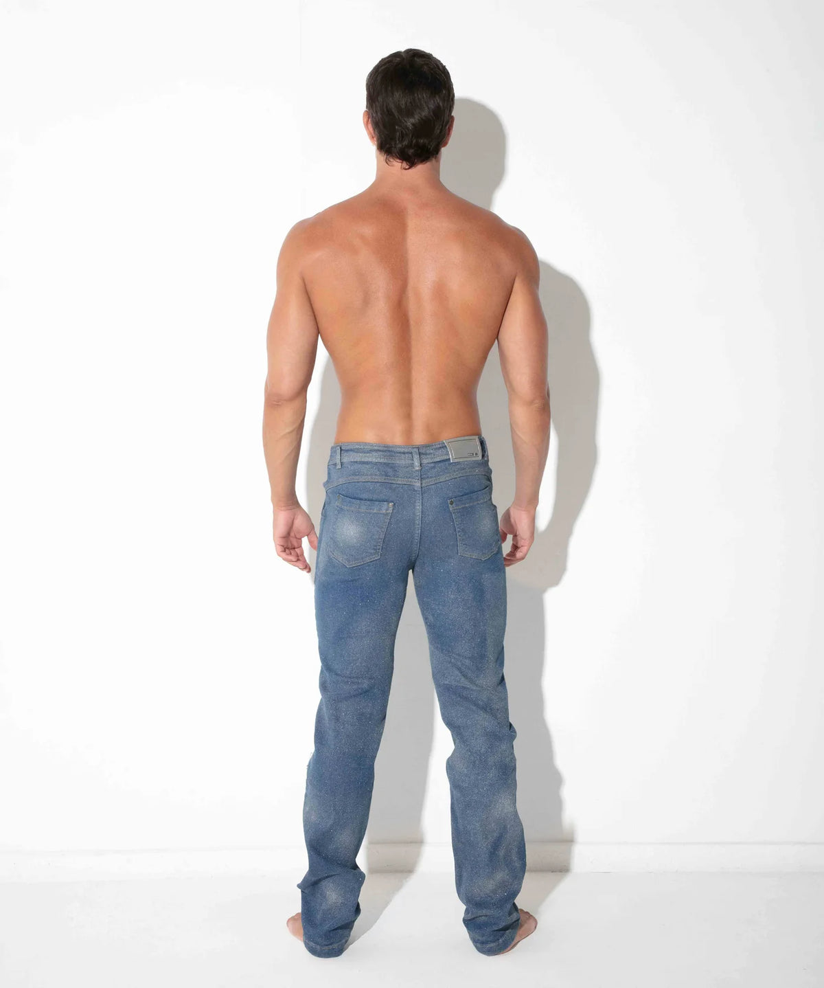 Metallic Denim Jeans
