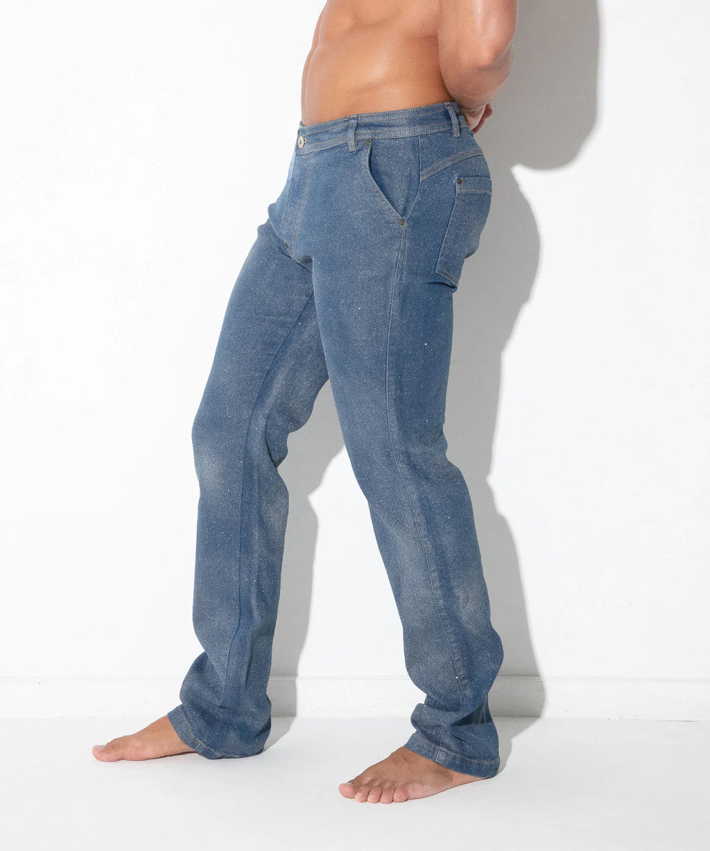 Metallic Denim Jeans