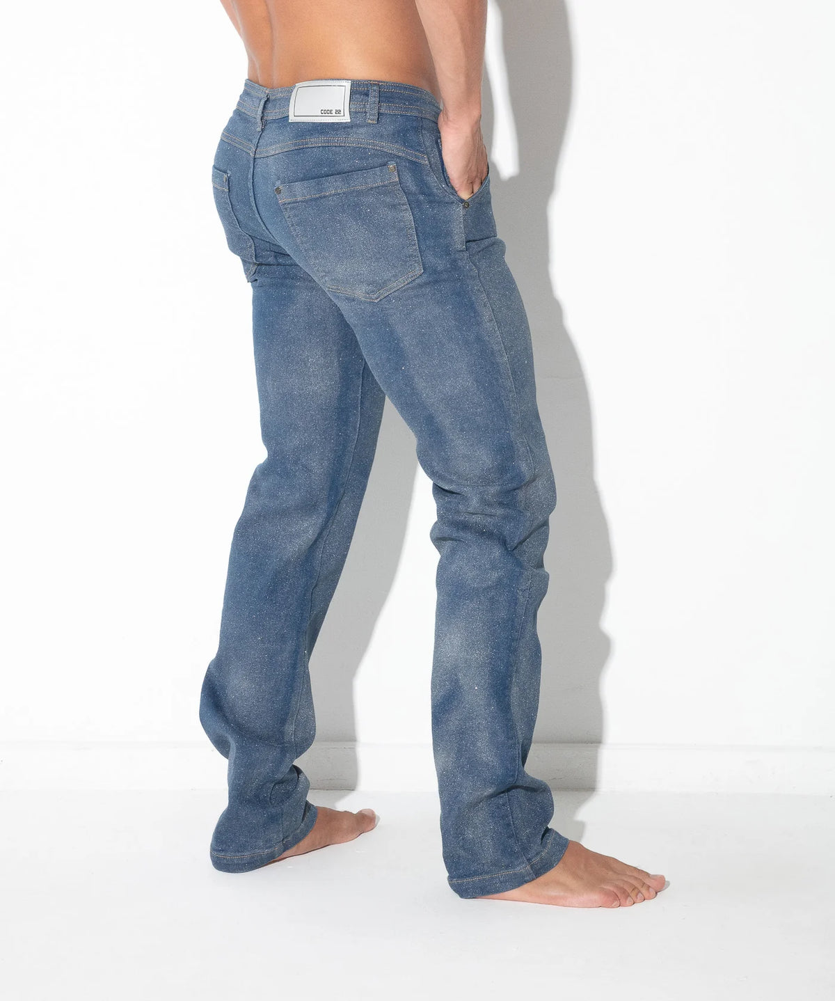 Metallic Denim Jeans