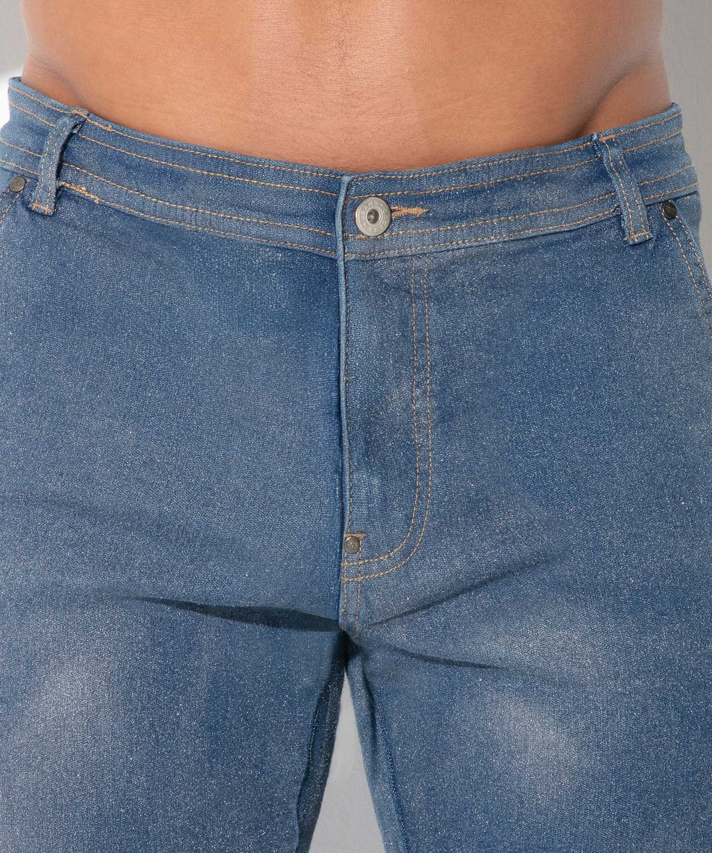 Metallic Denim Jeans