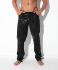 Vintage Leatherette 5-Pocket Pant Black