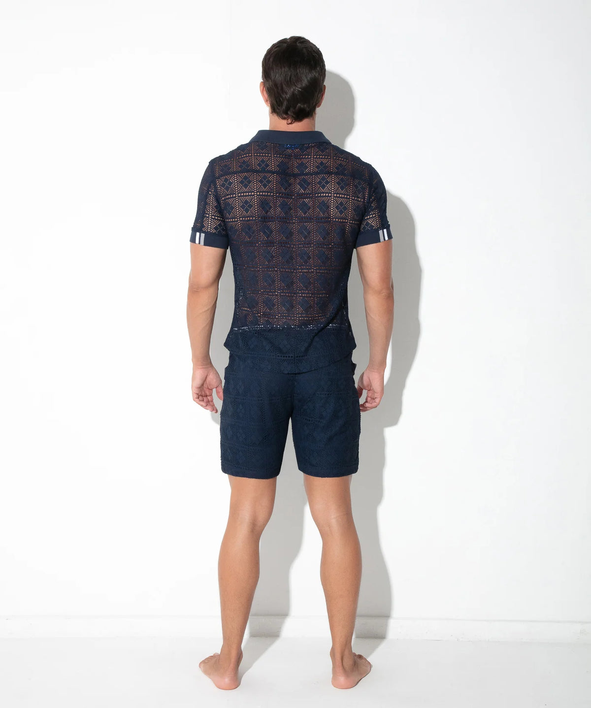 Graphic Lace Polo Shirt