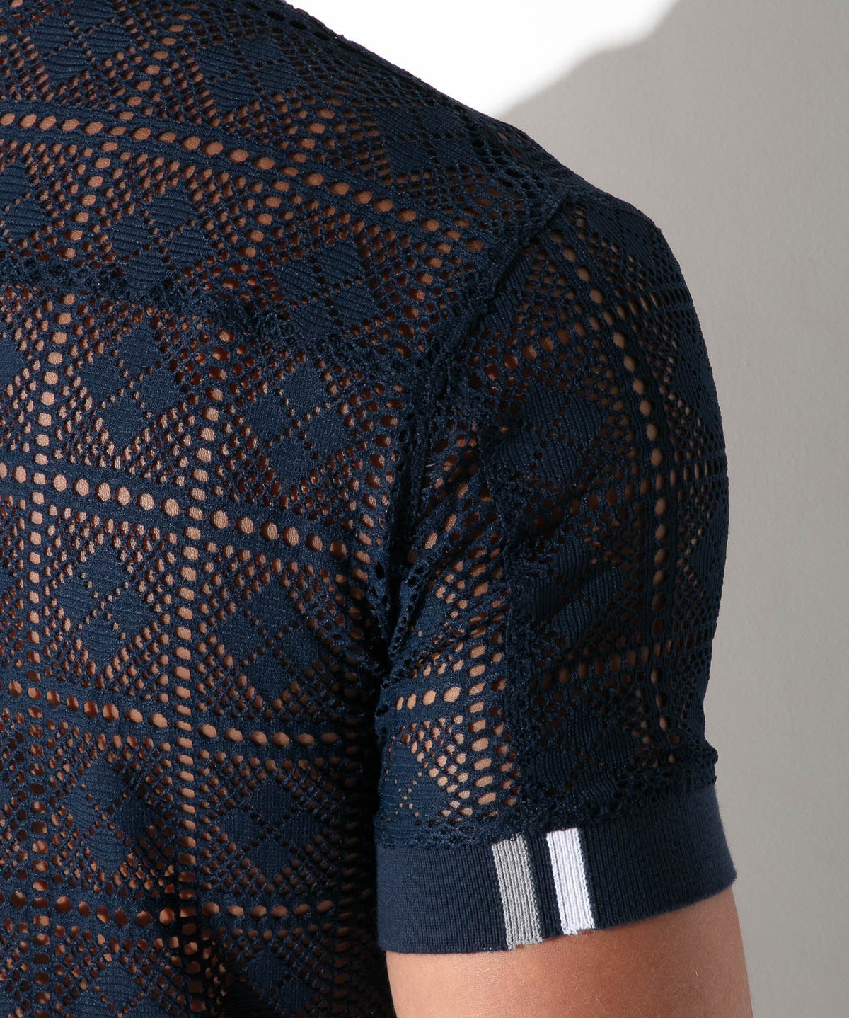 Graphic Lace Polo Shirt
