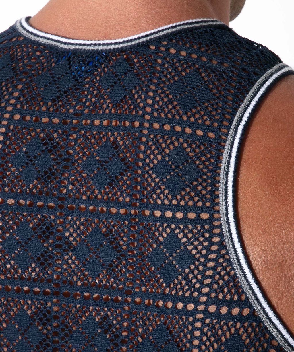 Graphic Lace Tank Top